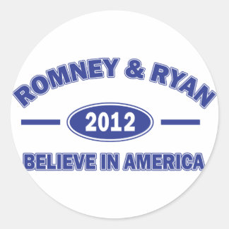 Romney und Ryan 2012 Runder Aufkleber