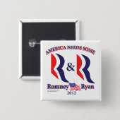 Romney und Ryan Button (Vorne & Hinten)