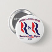Romney und Ryan Button (Vorne & Hinten)