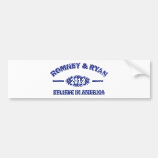 Romney und Ryan glauben an Amerika Autoaufkleber (Vorne)