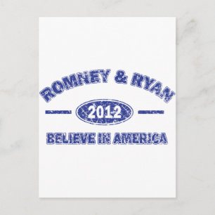 Romney und Ryan glauben an Amerika Postkarte