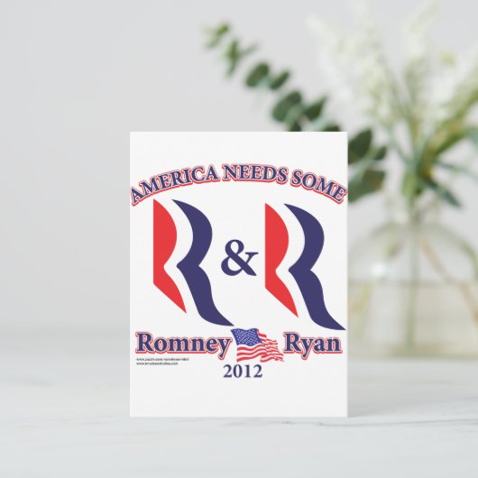 Romney und Ryan Postkarte (Stehend Vorderseite)