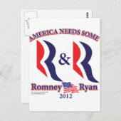 Romney und Ryan Postkarte (Vorne/Hinten)