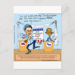 Romney versucht es mit Zingers auf Obama Lustige G Postkarte
