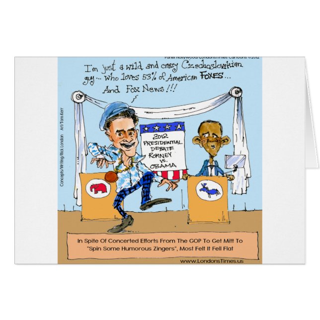 Romney versucht Zingers über Obama Funny Gifts & C (Vorderseite (Horizontal))