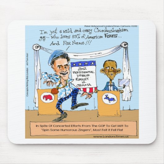 Romney versucht Zingers über Obama Funny Gifts & C Mousepad (Vorne)
