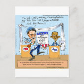 Romney versucht Zingers über Obama Funny Gifts & C Postkarte (Vorderseite)
