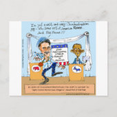 Romney versucht Zingers über Obama Funny Gifts & C Postkarte (Vorderseite)