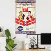 Romney Vs Obama American Elections 2012 Boxing Pos Poster (Heimbüro)