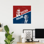 Romney Vs. Obama - Success Vs. Failure Poster (Heimbüro)