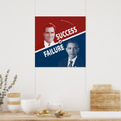 Romney Vs. Obama - Success Vs. Failure Poster (Küche)