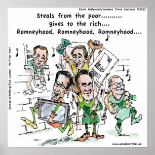 RomneyHood Lustiges Poster von Rick London