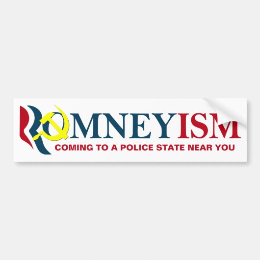 Romneyism/Sozialismus, Anti-Romney Autoaufkleber (Vorne)