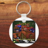 Romneys irische Setters Funny Key Chain Schlüsselanhänger (Vorderseite)