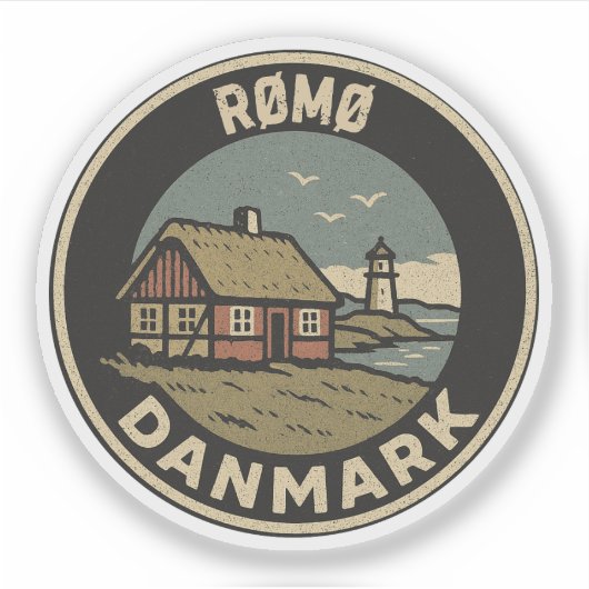 Rømø, Dänemark Danmark Aufkleber (Vorderseite)