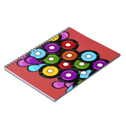 Romp Fun Music Pattern Art Notizblock (Linke Seite)