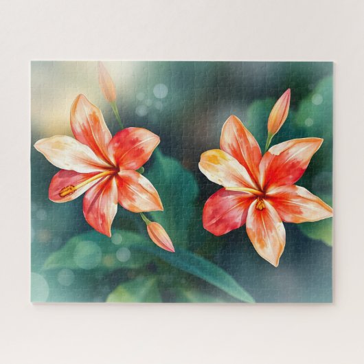 Rompecabezas con motivo floral. puzzle (Horizontal)