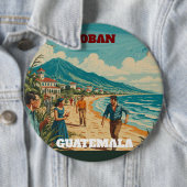 Rompecabezas GUATEMALA COBAN Retro poster Button (Beispiel)