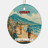 Rompecabezas GUATEMALA COBAN Retro poster Keramik Ornament (Links)