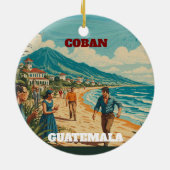 Rompecabezas GUATEMALA COBAN Retro poster Keramik Ornament (Hinten)