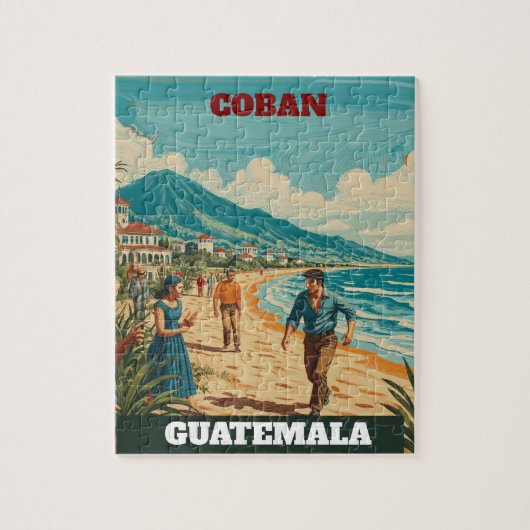 Rompecabezas GUTEMALA COBAN Retro poster Puzzle (Vertikal)
