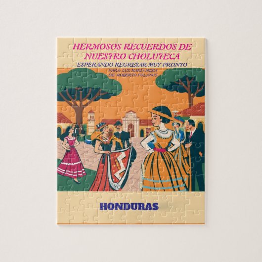 Rompecabezas  Honduras CHOLUTECA Retro poster Puzzle (Vertikal)