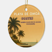 Rompecabezas Honduras Playa Omoa Retro poster Keramik Ornament (Links)