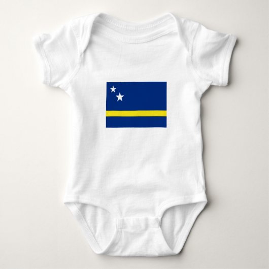 Romper "Curaçaose vlag". Baby Strampler (Vorderseite)