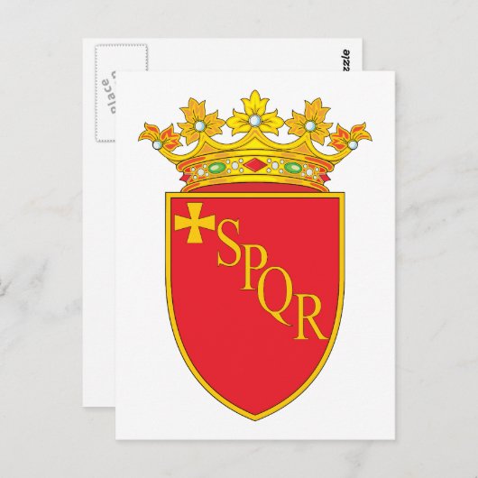 Roms Wappen Postkarte (Vorne/Hinten)
