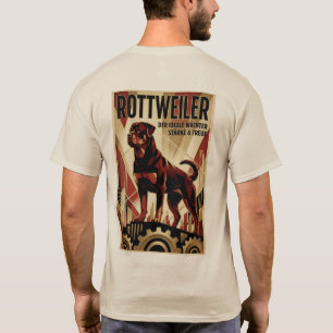 Romsches Drover-Erbe: Vintage Art Deco Rottweiler T-Shirt