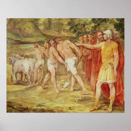 Romulus markiert die Grenzen von Rom Poster (Vorne)