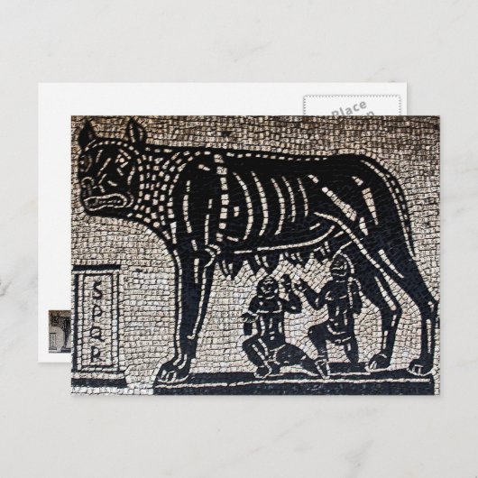 Romulus & Remus Postkarte (Vorne/Hinten)