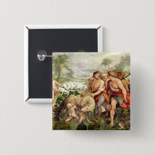 Romulus säugte durch den Siewolf Button (Vorne & Hinten)