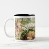 Romulus säugte durch den Siewolf Zweifarbige Tasse (Links)