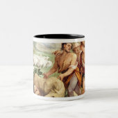 Romulus säugte durch den Siewolf Zweifarbige Tasse (Mittel)