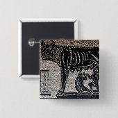 Romulus u. Remus Button (Vorne & Hinten)