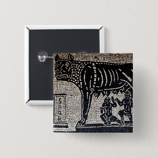 Romulus u. Remus Button (Vorne & Hinten)