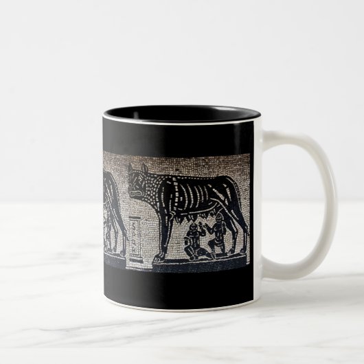 Romulus u. Remus Zweifarbige Tasse (Rechts)
