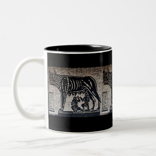 Romulus u. Remus Zweifarbige Tasse (Links)