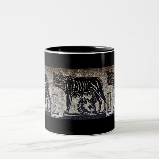 Romulus u. Remus Zweifarbige Tasse (Mittel)