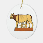 Romulus und Remus Keramik Ornament (Links)