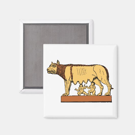 Romulus und Remus Magnet (Vorderseite/Rückseite)
