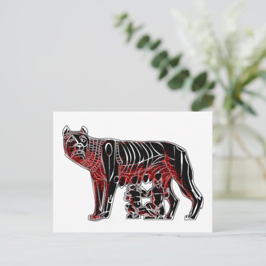 Romulus und Remus Postkarte (Stehend Vorderseite)