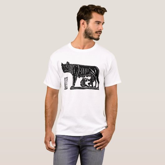 Romulus und Remus römische Mythologie T-Shirt (Vorne ganz)