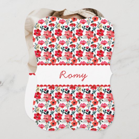 "Romy" Einladung (Vorne/Hinten)