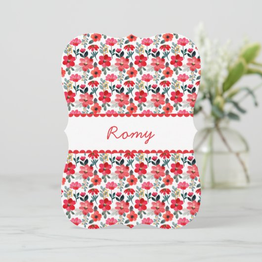 "Romy" Einladung (Stehend Vorderseite)