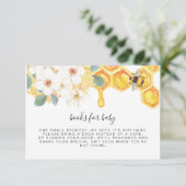 ROMY Floral Honey Beoks for Baby Insert Einladung (Stehend Vorderseite)