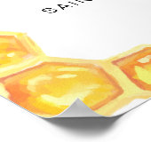 ROMY Honey Bumble Bee Baby Dusche Willkommen Poster (Ecke)