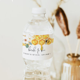 ROMY Rustic Blütensüß, als Babydusche Wasserflaschenetikett