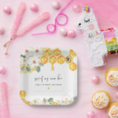 ROMY Sweet as Can bee White Floral Baby Dusche Pappteller (Party)